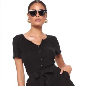 Jenny Button Front Top